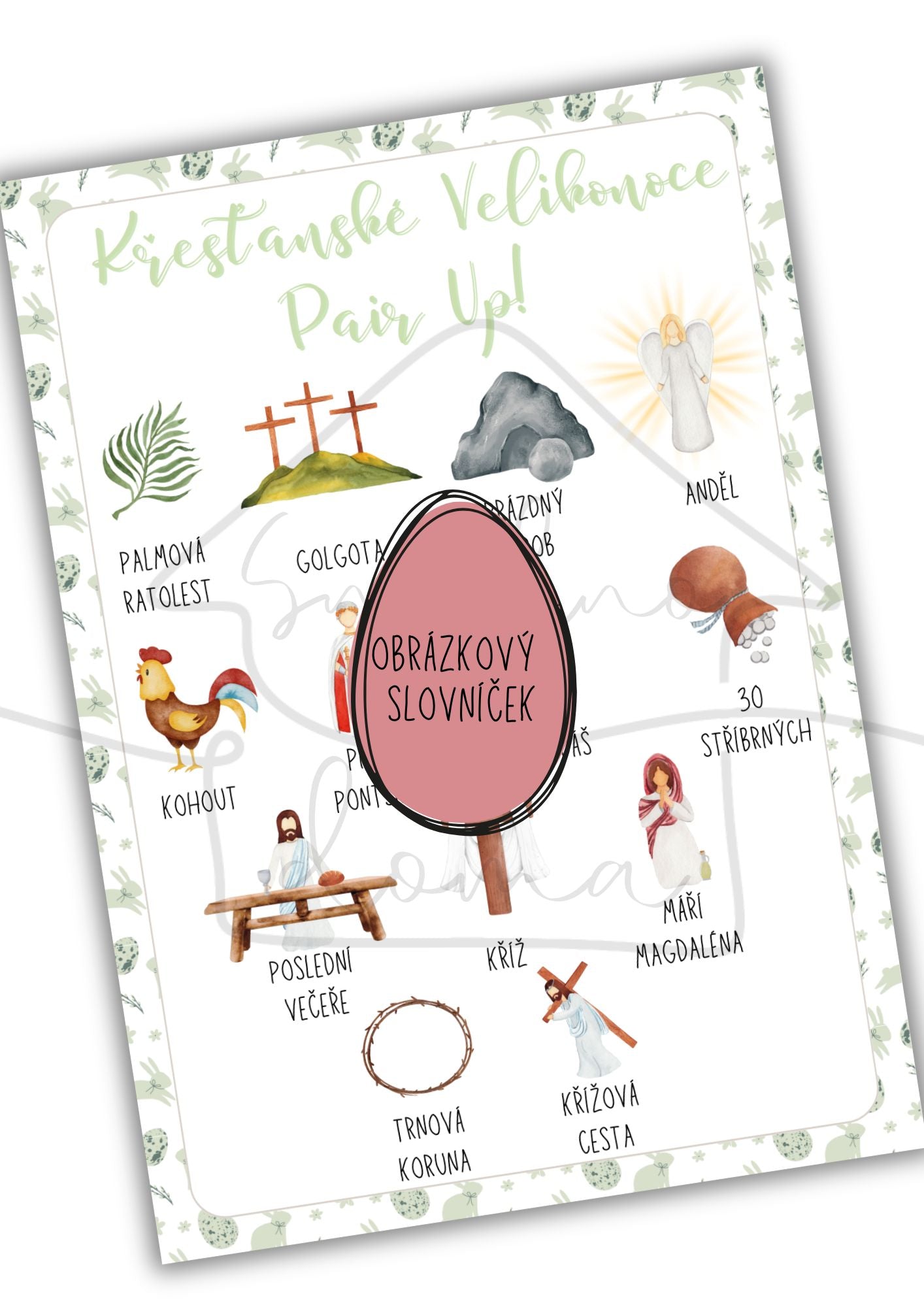 Křesťanské Velikonoce - Pair Up! pro nejmenší v PDF