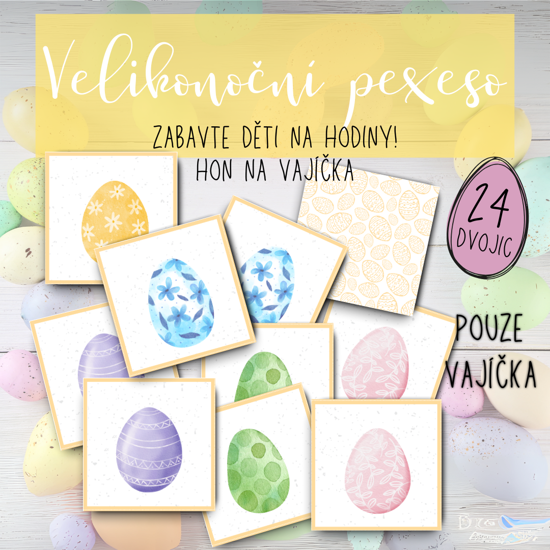 Velikonoční vajíčkové pexeso - Vajíčkové šílenství - PDF